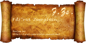 Fürst Zseraldin névjegykártya